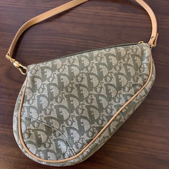 Dior Green Oblique Canvas Mini Saddle - Picture 2 of 8